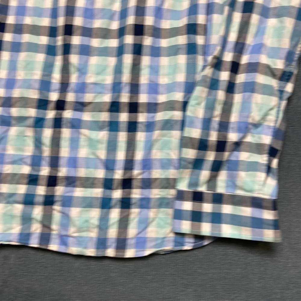 Banana Republic Shirt Mens Large Multi Plaid Long Sleeve Button Up Camden Fit